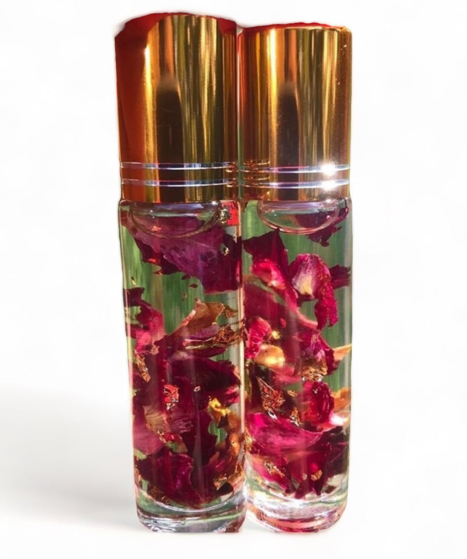 Lip Oil with Rose Petals